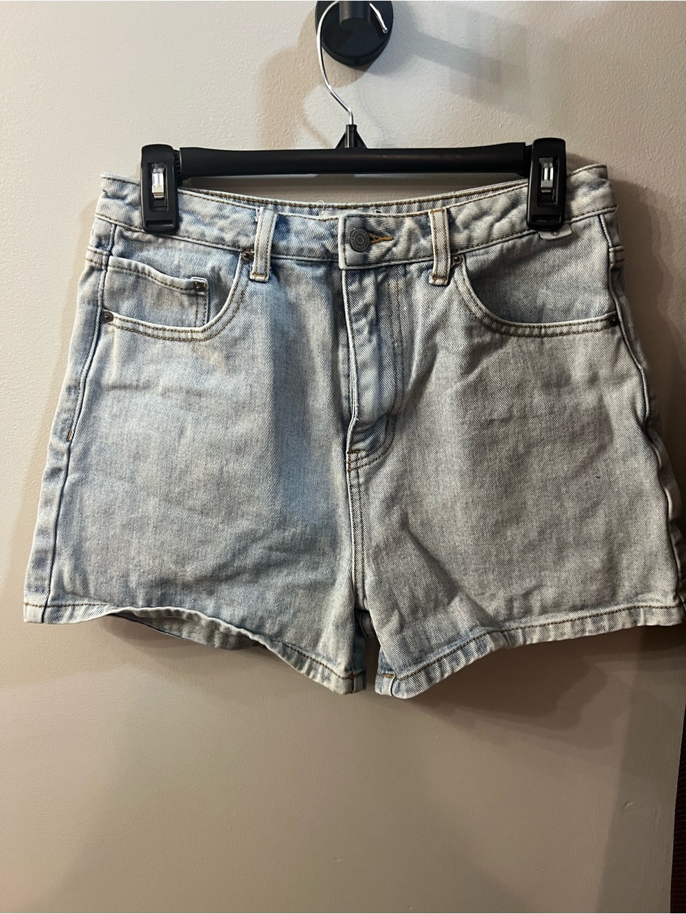 Rhythm. Pale Blue High-Rise Denim Shorts